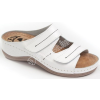  434-18 fehér női bőr papucs 2 tépőzáras 36-41
