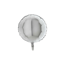 45 cm-es ezüst kerek fólia lufi party kellék