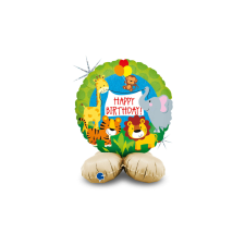 45 cm-es Jungle animals fólia lufi levegős állvánnyal party kellék