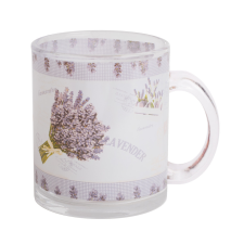  486692 ÜVEG BÖGRE LEVENDULA bögrék, csészék