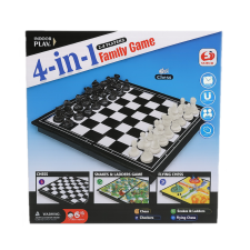  4 az 1-ben Családi Társasjáték Készlet Kicsi társasjáték
