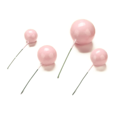  4 darabos műanyag dekorációs gömb – Rózsaszín party kellék