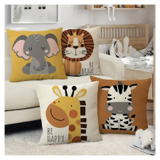  4 darabos rajzfilm állatos díszpárnahuzat gyerekeknek 40 x 40 cm LY419472 lakástextília