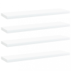  4 db fehér forgácslap könyvespolc 40 x 10 x 1,5 cm