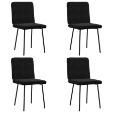  4 db fekete bársony étkezőszék bútor