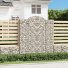  4 db íves horganyzott vas gabion kosár 200x30x220/240 cm