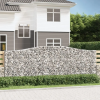  4 db íves horganyzott vas gabion kosár 400x30x140/160 cm