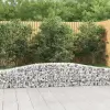  4 db íves horganyzott vas gabion kosár 400x30x40/60 cm
