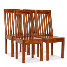 4 db modern stílusú tömör fa szék paliszander felülettel bútor