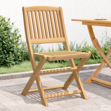  4 db összecsukható tömör akácfa kerti szék 57 x 49 x 90 cm kerti bútor