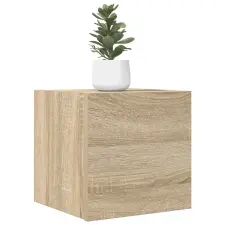  4 db sonoma tölgy falra szerelhető TV-szekrény 30,5x30x30 cm bútor