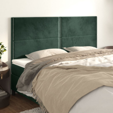  4 db sötétzöld bársony fejtámla 100x5x78/88 cm ágy és ágykellék
