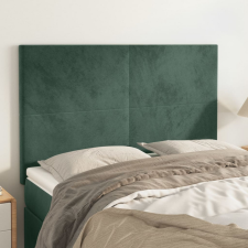  4 db sötétzöld bársony fejtámla 72 x 5 x 78/88 cm ágy és ágykellék