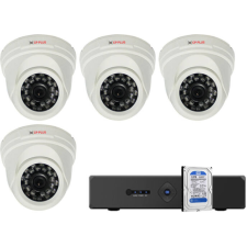 4 dome kamerás HDCVI CP PLUS rendszer megfigyelő kamera