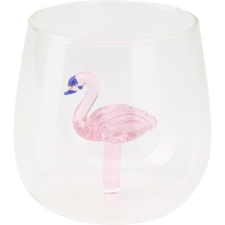 4-Home Flamingo ivópohár 400 ml, rózsaszín üdítős pohár