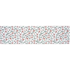 4-Home Home Elements Rókák asztali futó , 33 x 130 cm lakástextília