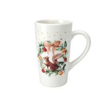 4-Home Mókus koszorú karácsonyi porcelán bögre , 550 ml bögrék, csészék