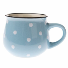 4-Home Pöttyös kerámiabögre, 230 ml, világoskék bögrék, csészék