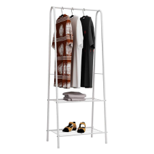 4-Home RETOR ruhaállvány polcokkal, fehér bútor