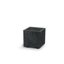 4-Home SIERRA SQUARE BETON EFFECT virágtartó 38,5 cm ,fekete, fekete, M kerti tárolás