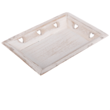 4-Home Szív tálca fehér, 18 x 3,5 x 12 cm konyhai eszköz