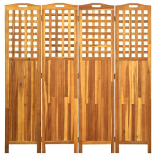 4 paneles tömör akácfa szobaelválasztó 161 x 2 x 170 cm bútor