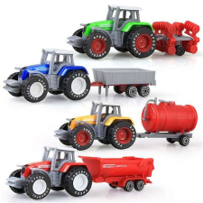 4 részes színes traktor kollekció - minden amire egy gazdaságban szükséged lehet autópálya és játékautó
