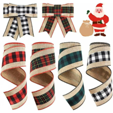  4 tekercs Beishida szalag készlet, vászon, többszínű, 6 m szalag, masni