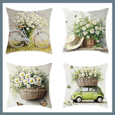  4db Virágmintás párnahuzat 45x45cm 601100106903831 lakástextília