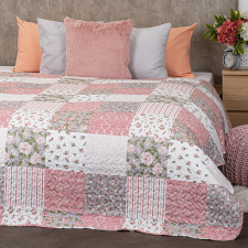 4Home Pink Rose Patchwork ágytakaró, 220 x 240 cm lakástextília