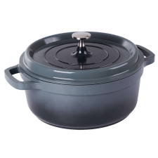  4L-es Univerzális Alumínium Serpenyő Fedővel - Indukciós és Sütőben Használható, Szürke edény