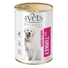 4Vets NATURAL SIMPLE RECIPE pulykahússal 400g konzerv kutyáknak kutyaeledel