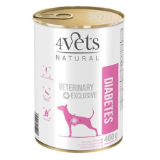 4Vets NATURAL VETERINARY EXCLUSIVE DIABETES 400g cukorbeteg kutyáknak kutyaeledel