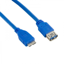 4world Kábel USB 3.0 AF- Micro BM 5.0m| kék kábel és adapter