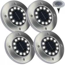 4x kerti lámpa készlet 12x LED 1W SOLAR FÖLDRE SZERELT IP54 kültéri világítás