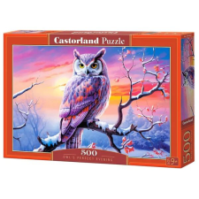 500 darabos bagoly alkonyi idill kirakó, 47×33 cm puzzle, kirakós