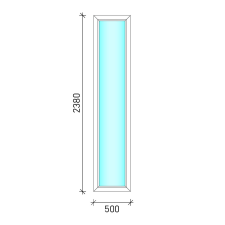  50×240 Fix oldalvilágító műanyag ablak nyílászáró