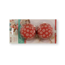  50 db-os piros alapon hópelyhes karácsonyi muffin papír sütés és főzés