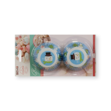 50 db-os világoskék hóemberes karácsonyi muffin papír sütés és főzés