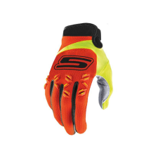 50 Kesztyű MX S-Line homologizált, narancssárga / fluor-sárga - XL méret motoros kesztyű