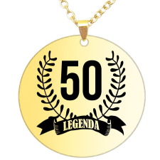 50 legenda – medál (tetszőleges számmal) lánccal vagy kulcstartóval nyaklánc