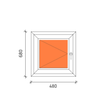  50x70 Nyíló műanyag ablak 3 rétegű üveggel nyílászáró