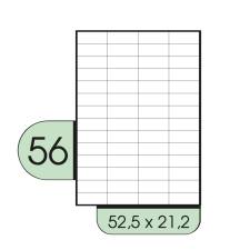 52.5x21.2mm íves etikett címke etikett