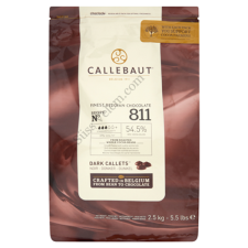  54,5%-os étcsokoládé pasztilla (korong) 2,5 kg Callebaut 811 csokoládé és édesség