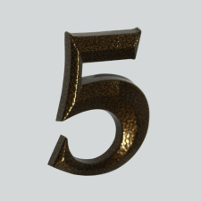 5 Antik bronz házszám kerti dekoráció