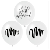 5 darabos latex lufi szett – Fehér – Mr, Mrs és Just Married felirattal