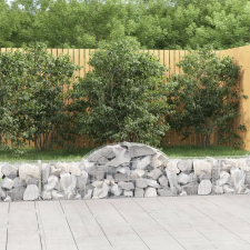  5 db íves horganyzott vas gabion kosár 200x30x40/60 cm kerti tárolás