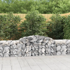  5 db íves horganyzott vas gabion kosár 300x50x60/80 cm kerti tárolás