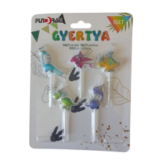  5 részes dinoszauruszos tortagyertya szett party kellék