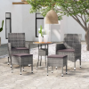  5 részes szürke polyrattan kerti ülőgarnitúra